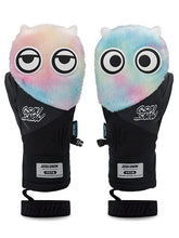 Aldult Unisex Cute Big Eyes Plush Snowboard Gloves Winter Mittens